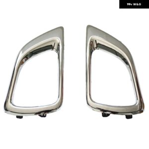 CITYCARAUTO NAVARA NP300 フォグランプ カバー フォグライト ランプフード NAVARA NP300 2014-2017 車 - CHROMED SILVER