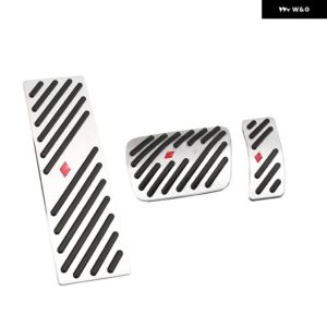ペダルブレーキ フットレスト ペダルカバー A4 A5 A6 A7 A8 Q5 Q7 フット燃料ブレーキ クラッチ カバー フットレスト ペダルアクセサリー - 3 pieces