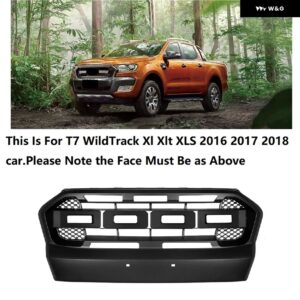 レンジャー T7 フロントグリル レンジャー T7 2015 2016 2017 フロントレーシンググリル ABS カバー フロントバンパー メッシュカバー グリル - no light