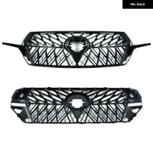 ランドクルーザー グリルメッシュ 2016-2020 ランドクルーザー 200 LC200 LC300 レーシンググリル フロントバンパー グリルに アップグレード - black