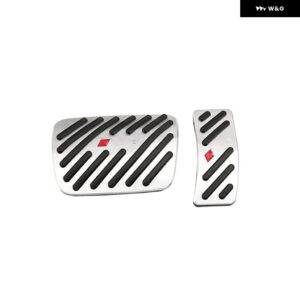 ペダル A4 A5 A6 A7 A8 Q5 Q7 ガスブレーキアクセルペダル フットレスト ペダルカバー ステッカー ステンレス装飾アクセサリー - 2 pieces
