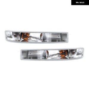 1ペア フロント バンパー ウィンカーライト フォグランプ GMC サバナバン 1500 2500 2003-2019 GM2520188 GM2521188 - White With Bulbs