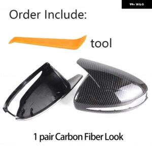2X バック ミラー カバー キャップ カーボン ブラック メルセデス AMG C E S GLC W205 W213 W238 W222 C217 C253 X205 W253 X253 専用 LHD - Carbon Fiber Look
