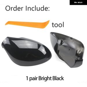 セアトレオン MK1 1メートル 1999-2006 明黒バック ミラー カーボンパターン ミラー カバー ウイング サイドリアビュー ミラー キャップ ステッカー - black