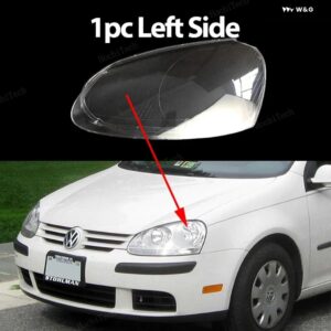 ヘッドライト レンズ カバー クリア ヘッドライト ランプシェルレンズ 光 VW ゴルフ 5 MK 5 ジェッタ A5 GT GTI R32 2005-09 - 1pc Left Side