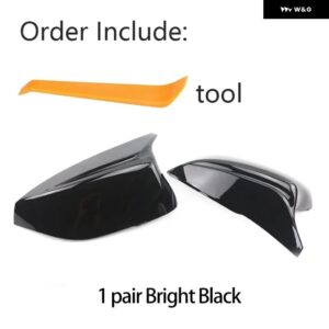 バック ミラー サイド ウイング ミラー カバー キャップカーボンパターン ブラックインフィニティ Q50 Q60 QX30 Q70 2014-2022 - black
