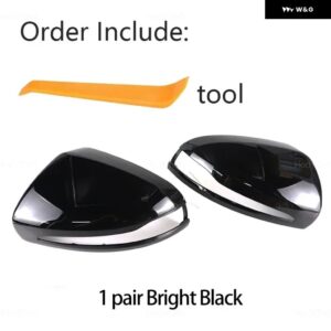 カーボンスタイル ブラックサイド ミラー カバー キャップ メルセデス AMG C E S GLC W205 W213 W238 W222 C217 C253 X205 W253 X253 専用 LHD - Left and Right Black