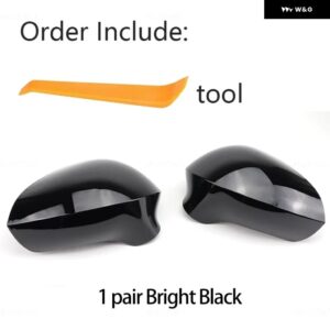SEAT EXEO 3R レオン 1P1 2009-2013 LBIZA 6J 2008-2013 カーボン明黒バック ミラー キャップ ウイング サイド ミラー カバー - black