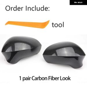 SEAT EXEO 3R レオン 1P1 2009-2013 LBIZA 6J 2008-2013 カーボン明黒バック ミラー キャップ ウイング サイド ミラー カバー - Carbon Fiber Look