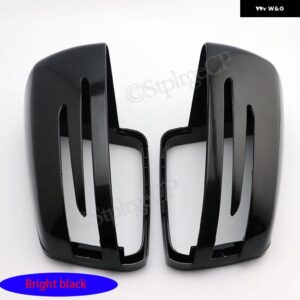メルセデスカーボン ミラー W204 W207 W212 W176 W218 W221 カーボンキャップ メルセデス A C CLS E CLAクラスカーボン ミラー カバー - Bright Black