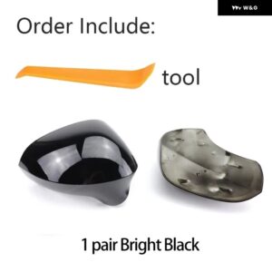 バック ミラー サイド ウイング ミラー カバー キャップカーボンパターン ブラック SEAT EXEO 3R LEON 1P1 2009-2013 LBIZA 6J 2008-2013 - black