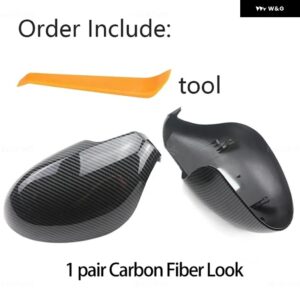 カーボンルックバック ミラー カバー 交換スタイル サイド ウイング ミラー キャップセアト レオン MK1 1メートル 1999-2006 - Carbon Fiber Look