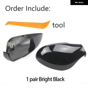 ABS サイドドア ミラー カバー シートイビサ MK3 6L 2002-2008 ホーン明黒自動 外装 サイド ミラー カバー ツール - black