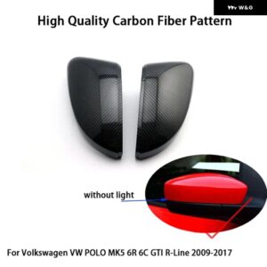 カーボンルックサイド ウイング ミラー カバー VW ゴルフ 7.5 MK7 7 GTD R GTI 6 パサート B7 CC シロッコポロ 6R 6C MK6 キャップ ジェッタ 6 MKVI - Carbon Fiber Look -5