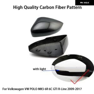 カーボンルックサイド ウイング ミラー カバー VW ゴルフ 7.5 MK7 7 GTD R GTI 6 パサート B7 CC シロッコポロ 6R 6C MK6 キャップ ジェッタ 6 MKVI - Carbon Fiber Look -6