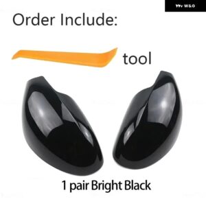 サイドドアバック ミラー サイド ミラー カバー キャップパーツ スタイリング シートアルテア 5P1 フェイスリフト前 2004-2008 交換スタイル - black