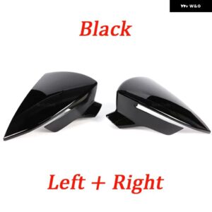 2個 サイドドアバック ミラー カバー キャップアドオンセアトレオン MK3 5F ST FR キュプライビサ MK5 アロナ KJ7 2017-2020 - Gloss Black
