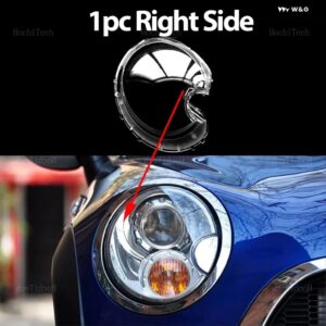 ヘッドライト クリア ヘッドライト レンズ 左右 カバー ミニ R56 クーパー 2007-2013 - 1pc Right Side
