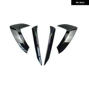 4個 セット ドアハンドル ステッカー コルベット C8 スティングレイ Z51 2020-2023 黒カーボンスタイル 車 外装 トリム カバー - Glossy black