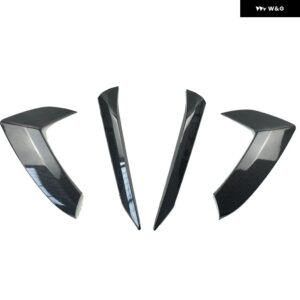 4個 セット ドアハンドル ステッカー コルベット C8 スティングレイ Z51 2020-2023 黒カーボンスタイル 車 外装 トリム カバー - Carbon Fiber Style