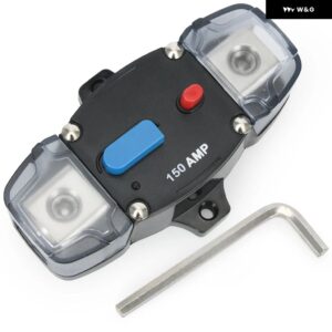 サーキット ブレーカー 30A 40A 50A 60A 80A 100A 150A 200A 250A 300A 12-48VDC カー オーディオ リセッタブルヒューズサーキット ブレーカー 電源付き - 150A