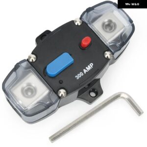 サーキット ブレーカー 30A 40A 50A 60A 80A 100A 150A 200A 250A 300A 12-48VDC カー オーディオ リセッタブルヒューズサーキット ブレーカー 電源付き - 300A