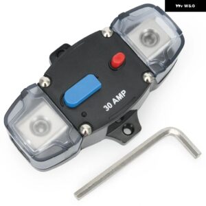 サーキット ブレーカー 30A 40A 50A 60A 80A 100A 150A 200A 250A 300A 12-48VDC カー オーディオ リセッタブルヒューズサーキット ブレーカー 電源付き - 30A