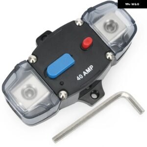 サーキット ブレーカー 30A 40A 50A 60A 80A 100A 150A 200A 250A 300A 12-48VDC カー オーディオ リセッタブルヒューズサーキット ブレーカー 電源付き - 40A