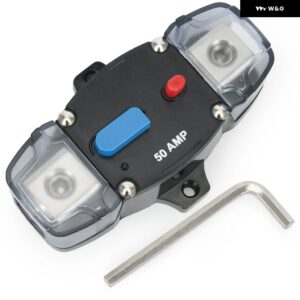 サーキット ブレーカー 30A 40A 50A 60A 80A 100A 150A 200A 250A 300A 12-48VDC カー オーディオ リセッタブルヒューズサーキット ブレーカー 電源付き - 50A