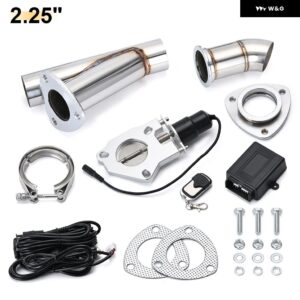 2インチ 2.25インチ 2.5インチ 3インチ 電気ステンレス 排気カットアウトカットアウトダンプバルブ /スイッチ リモコンセット カーアクセサリー - 2.25 Inch