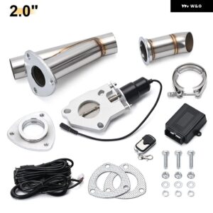 2インチ 2.25インチ 2.5インチ 3インチ 電気ステンレス 排気カットアウトカットアウトダンプバルブ /スイッチ リモコンセット カーアクセサリー - 2.0 inch