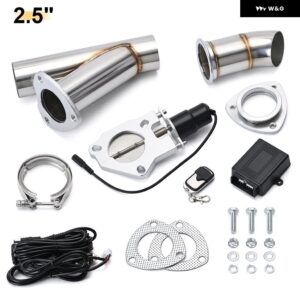 2インチ 2.25インチ 2.5インチ 3インチ 電気ステンレス 排気カットアウトカットアウトダンプバルブ /スイッチ リモコンセット カーアクセサリー - 2.5 Inch