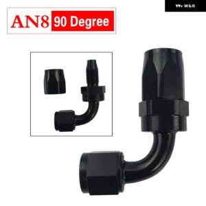 AN8 オイル燃料 スイベルホース 陽極酸化アルミストレートエルボ 45 180 度 ホースエンド オイル燃料継手 - SL1090-08-021