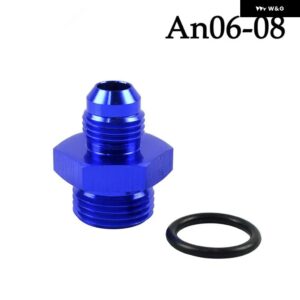 AN6-06AN/AN6-08AN/AN8-AN06/AN8-08AN/AN8-10AN/AN10-10AN/AN10-AN12 オス - ストレートカットオス継手 アダプター O リング付き - AN6-08