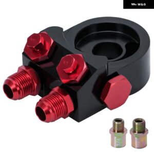 アルミ AN10 オイル フィルター クーラーサンドイッチプレート アダプター ターボサーモスタットとフィッティング 3/4-16 UNF M20 * 1.5 - 6746BKN