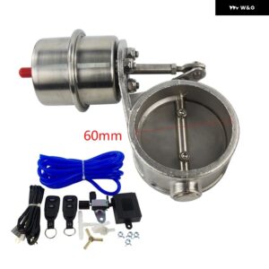 NEW 真空作動エキゾーストカットアウト 2インチ51MM 2.4インチ60MM 2.5インチ63MM クローズスタイル ワイヤレス リモコンセット 付き - 60MMACC