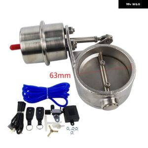 NEW 真空作動エキゾーストカットアウト 2インチ51MM 2.4インチ60MM 2.5インチ63MM クローズスタイル ワイヤレス リモコンセット 付き - 63MMACC