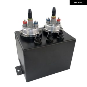 3L デュアルビレット アルミ燃料サージタンク/サージタンク 2ピース 044 燃料ポンプ カーアクセサリー LZ-TK84044 - black