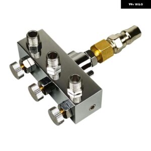 エアブラシ エアホース スプリッター エアコン プレッサー アクセサリ エアインレット付き継手 エア アウトレット - 3 Heads 10x7.1x3.4cm