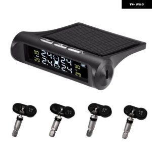 ソーラー TPMS タイヤエア圧警報モニター システム 4 アウター センサーデジタル LCD リアルタイム ディスプレイ 自動セキュリティ警報 システム - Internal Sensor