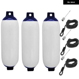 3個 ボートフェンダー バンパー ヨットインフレータブルマリンスピードボートマリーナ 11 40 CM防止係留 クッション - 3pcs Fenders E