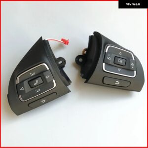 1個 ステアリングホイール 多機能 ボタン 5C0 959 537 B 538 VW ジェッタ MK6 VW ゴルフ MK6 EOS ゴルフ プラスティグアントゥーラン AMAROK キャディー - 1 Pair