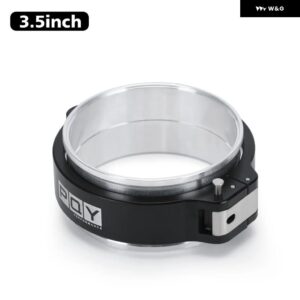 アルミ HD V バンドクランプ + フランジ システム アセンブリ 3.0/2.5/3.5インチ ラジエーター ホースターボダンプ パイプ 用 - 3.5inch PQY logo