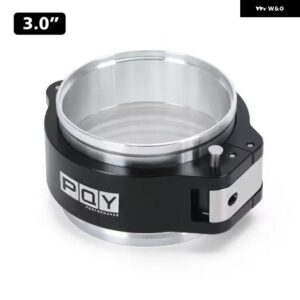 アルミ HD V バンドクランプ + フランジ システム アセンブリ 3.0/2.5/3.5インチ ラジエーター ホースターボダンプ パイプ 用 - 3inch PQY logo