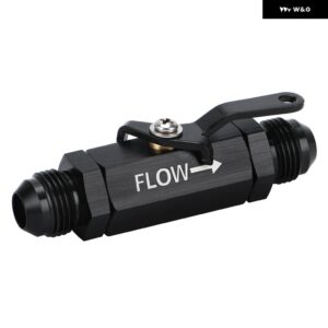 LZONE-AN6 AN8 AN10 アルミインライン燃料 フィルター シャットオフバルブ カットオフケーブル レバー 付き 1個 JR-FSV06 - AN8 BALCK