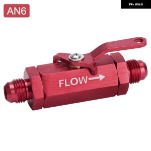 LZONE-AN6 AN8 AN10 アルミインライン燃料 フィルター シャットオフバルブ カットオフケーブル レバー 付き 1個 JR-FSV06 - AN6 RED