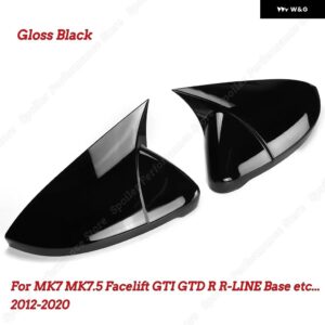 VW ゴルフ MK6 MK7 7.5 GTI R GTD ベース 2009-2020 2個 サイドバック ミラー カバー キャップ ミラー ツールケースグロスブラックチューニング新 - MK7 MK7.5 Gloss