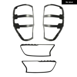 カー スタイリング モールド 外装 トリム プレートカバー フィットレンジャー T7 T8 XL XLT WILDTRACK MK2 MK3 フロントリアテールランプライトカバー - 4pcs