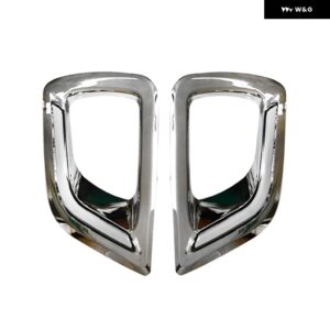 ブラッククローム LED ライト DRL フォグランプ カバー カーアクセサリー NAVARA NP300 2015-2018 車用 - CHROMED ONLY WHITE