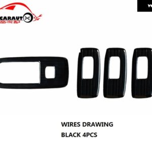 8ピース ステンレス ステル インテリア 窓プレートカバー インテリア ボタン パネル カバー エベレスト EMDEAVOUR 2016 2017 - WIRES DRAWING 4PCS B